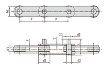Conveyor chains with extended pins (M series)